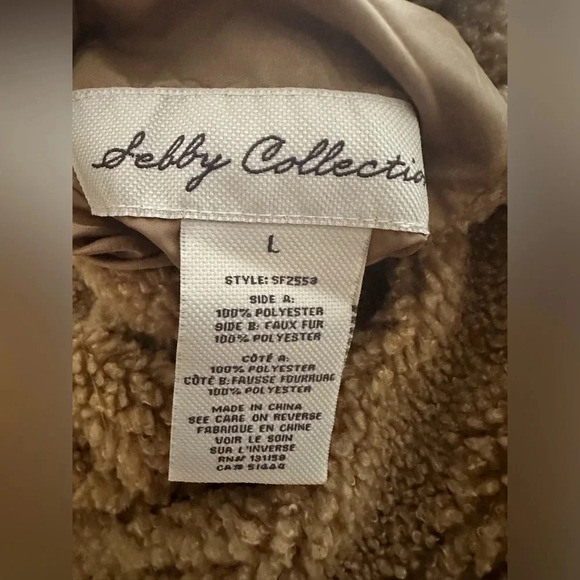 Sebby Collection Reversible Teddy Sherpa Jacket - Size L - Picture 7 of 7